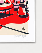 Decorative poster 29.7x42 cm Red Misty by Medina Òscar, limited edition