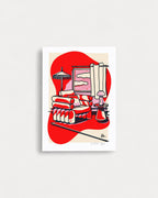 Decorative poster 29.7x42 cm Red Misty by Medina Òscar, limited edition