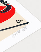 Decorative poster 29.7x42 cm Red Misty by Medina Òscar, limited edition