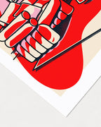 Decorative poster 29.7x42 cm Red Misty by Medina Òscar, limited edition