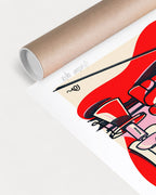 Decorative poster 29.7x42 cm Red Misty by Medina Òscar, limited edition