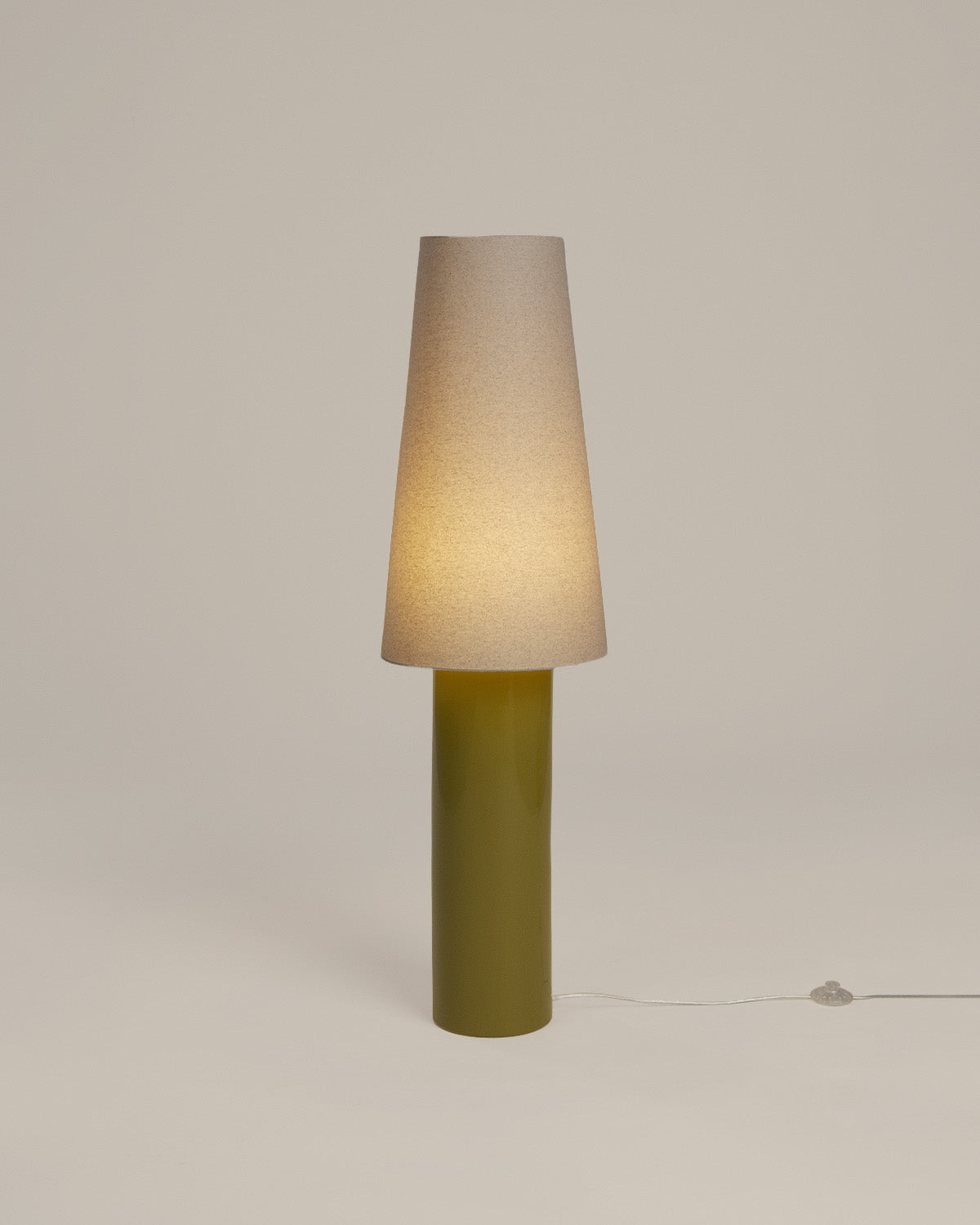 Haruo ceramic and fabric floor lamp