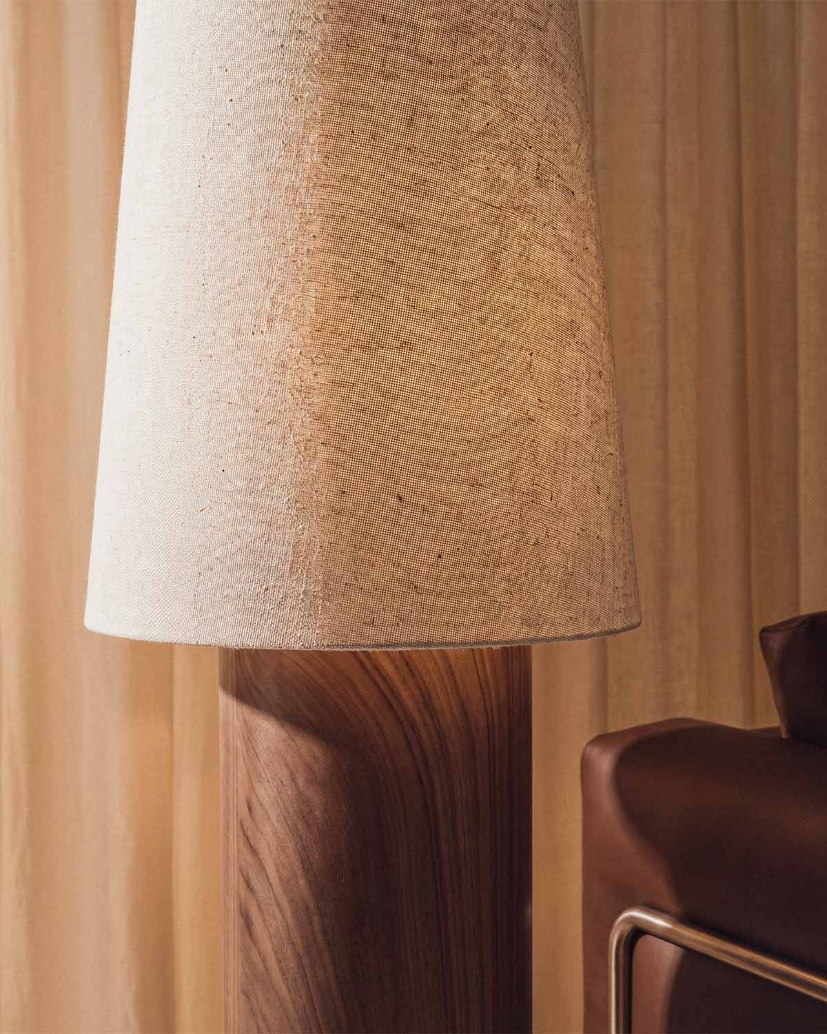 Haruo ceramic and fabric floor lamp