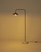 Nesy marble and metal floor lamp