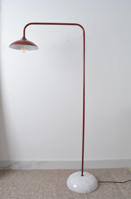 Nesy marble and metal floor lamp