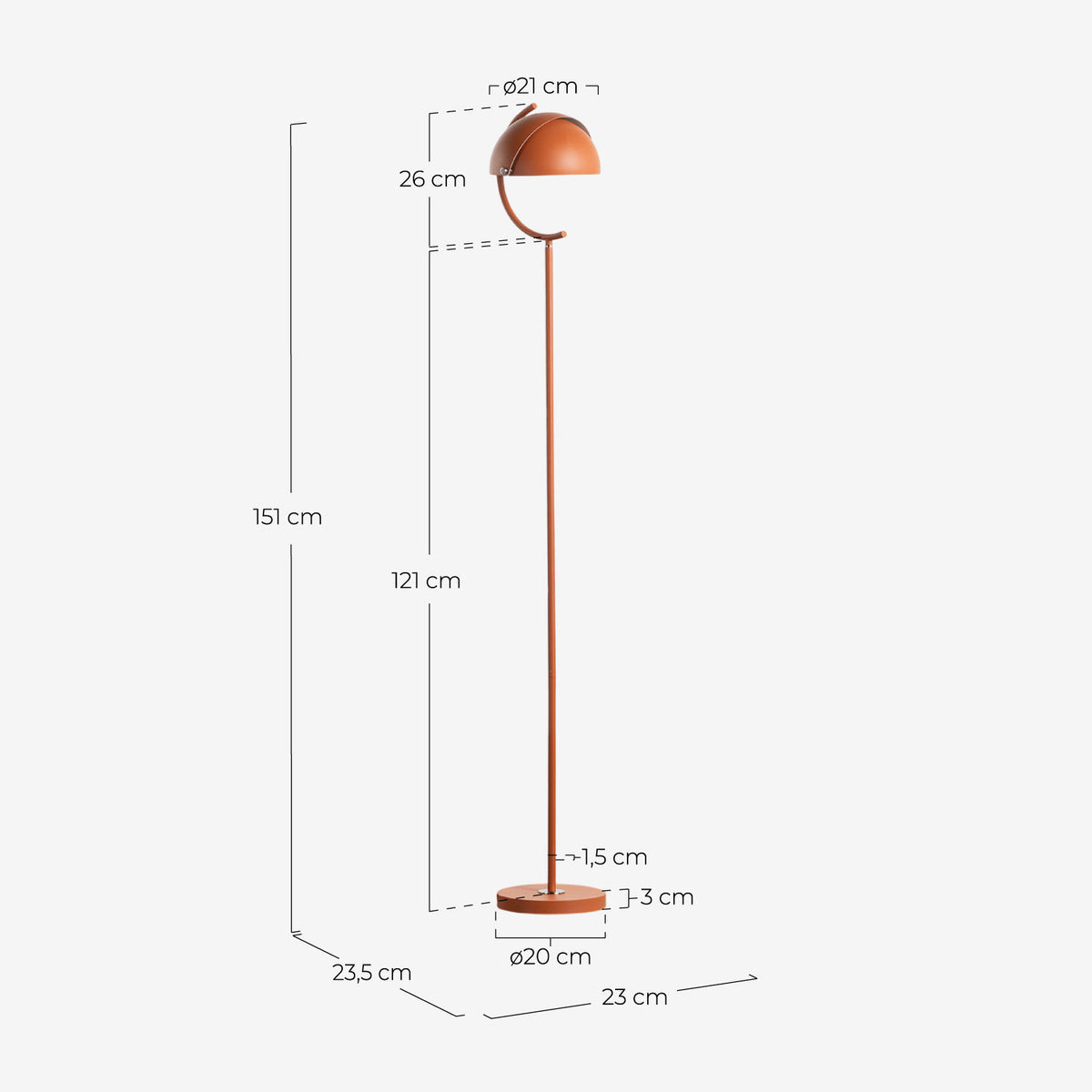 Amun metal floor lamp
