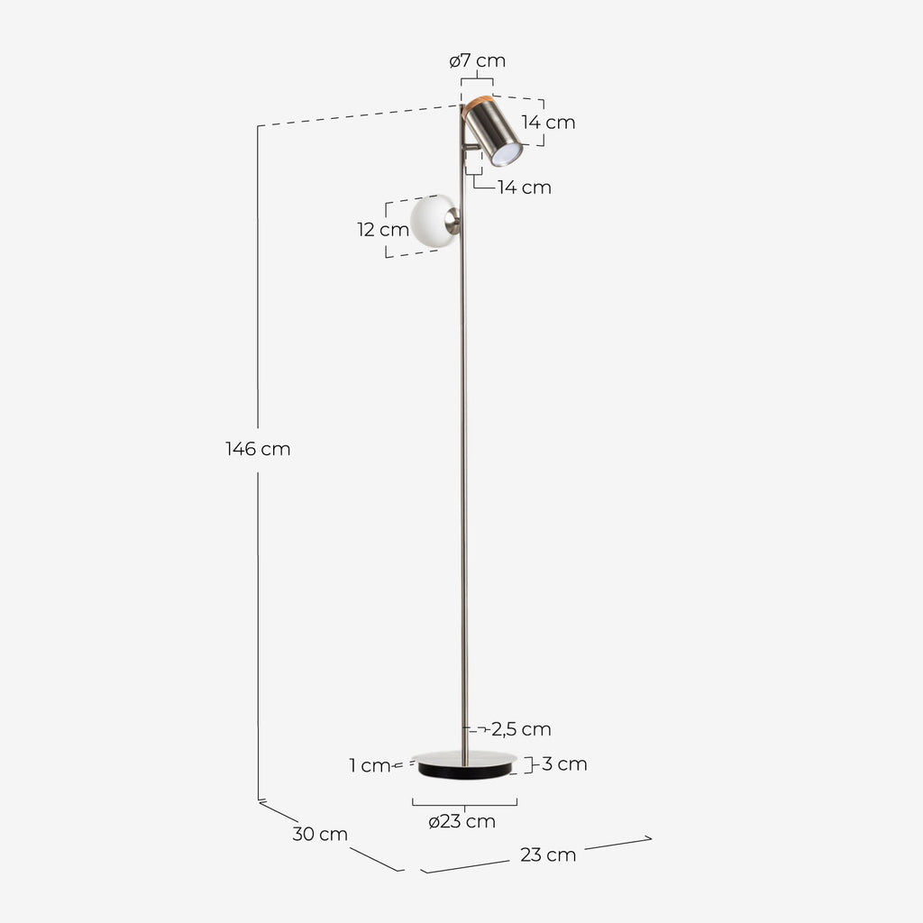 Caira metal floor lamp