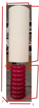 Ryota ceramic and fabric floor lamp