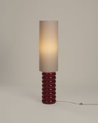 Ryota ceramic and fabric floor lamp