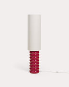 Ryota ceramic and fabric floor lamp