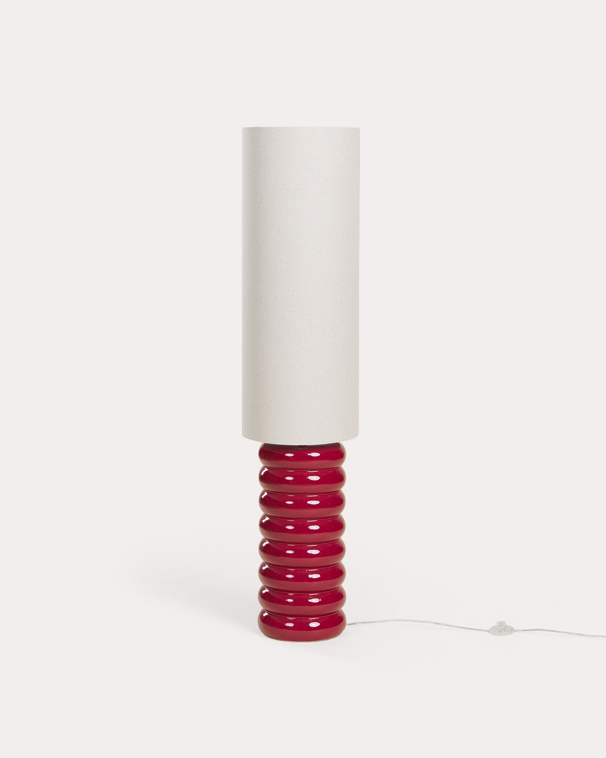 Ryota ceramic and fabric floor lamp
