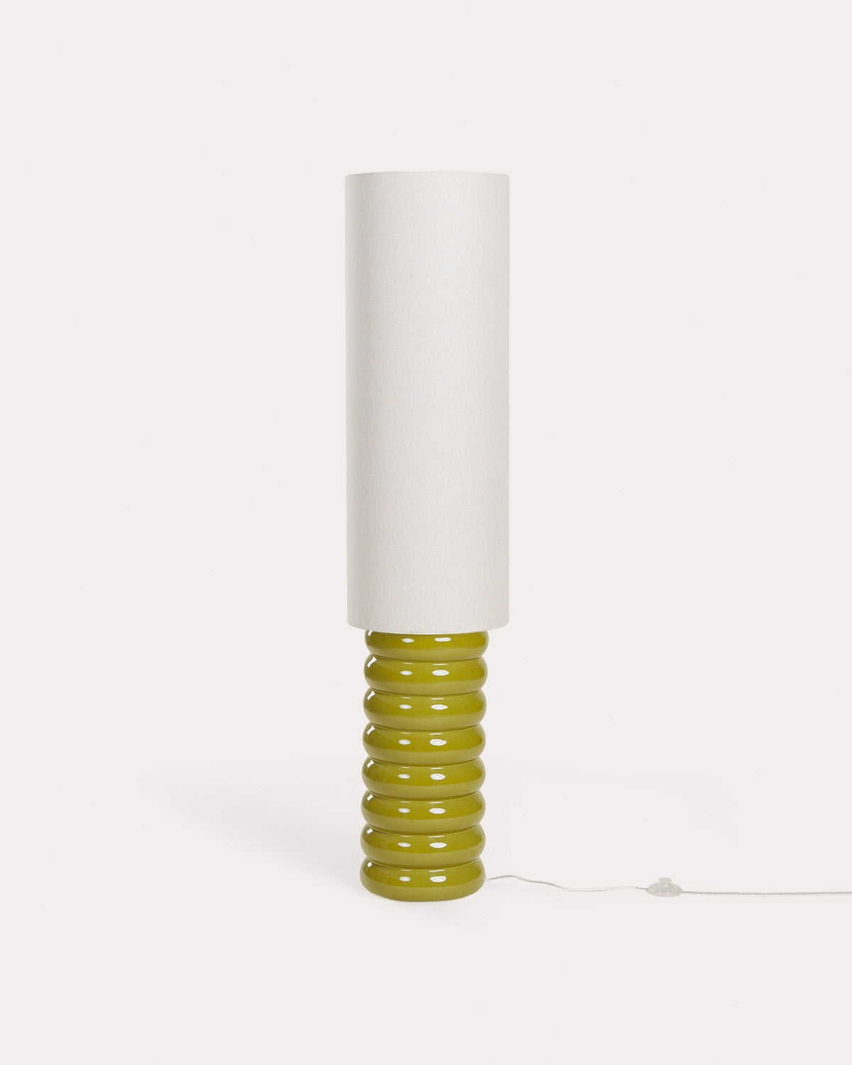 Ryota ceramic and fabric floor lamp