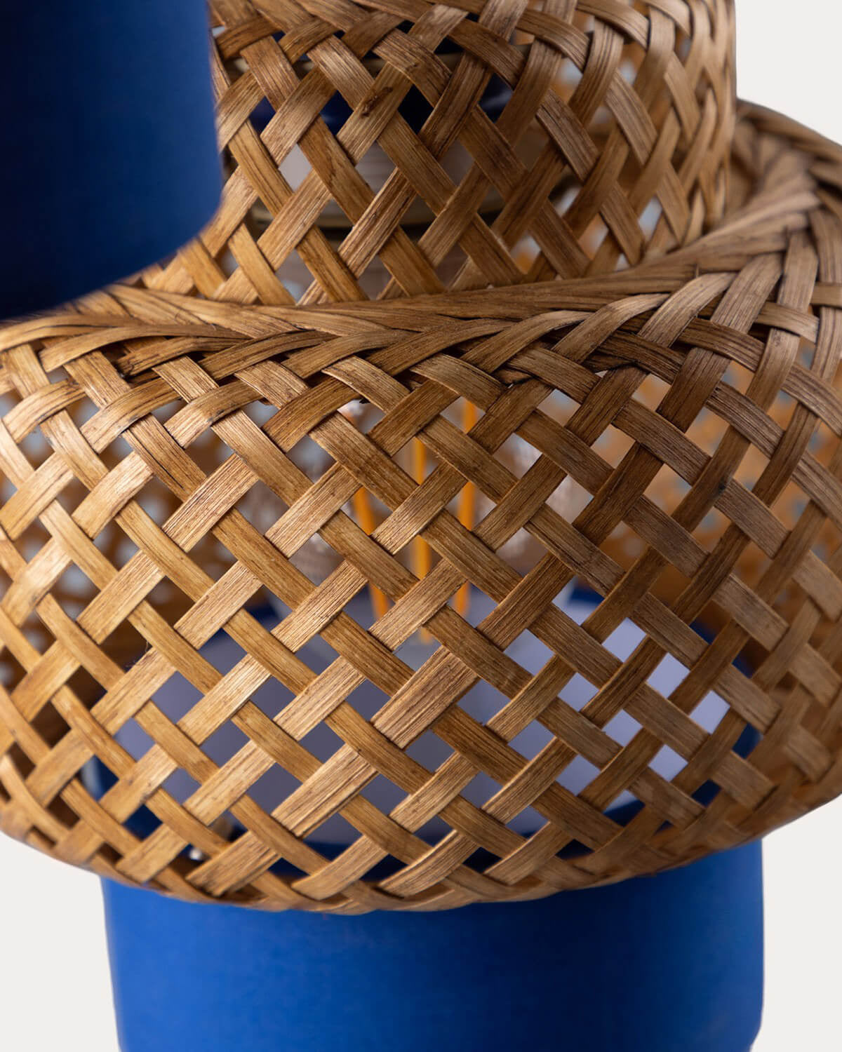 Mirenis bamboo and metal pendant light