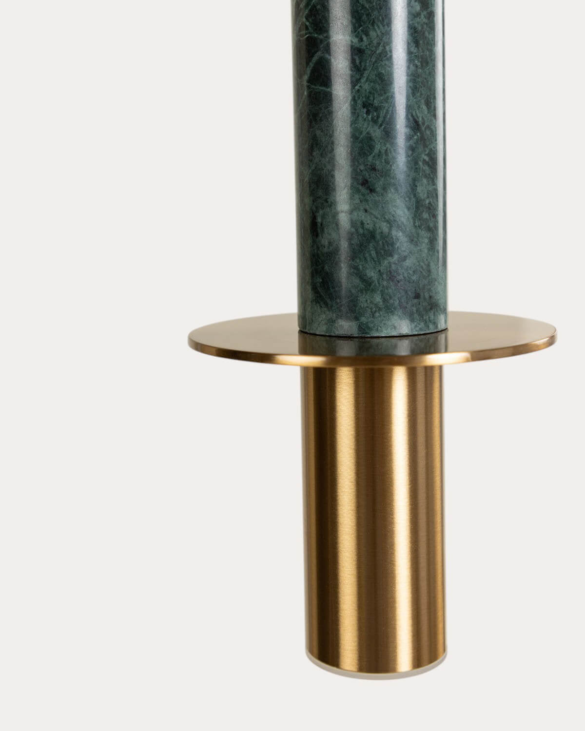 LED metal pendant light with Hikaru marble