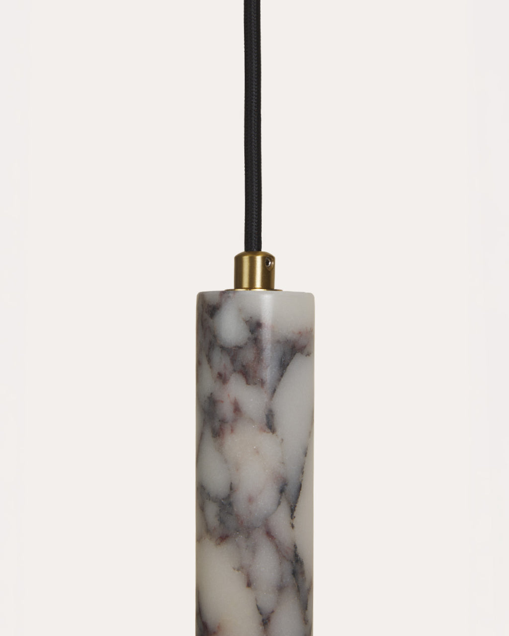 LED metal pendant light with Hikaru marble