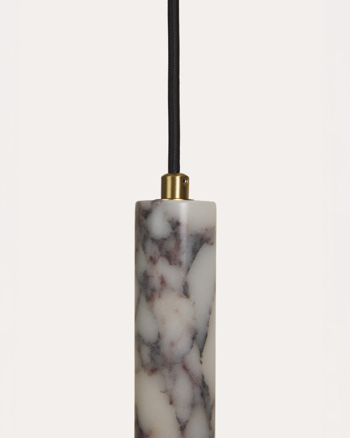 LED metal pendant light with Hikaru marble