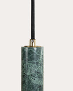 LED metal pendant light with Hikaru marble