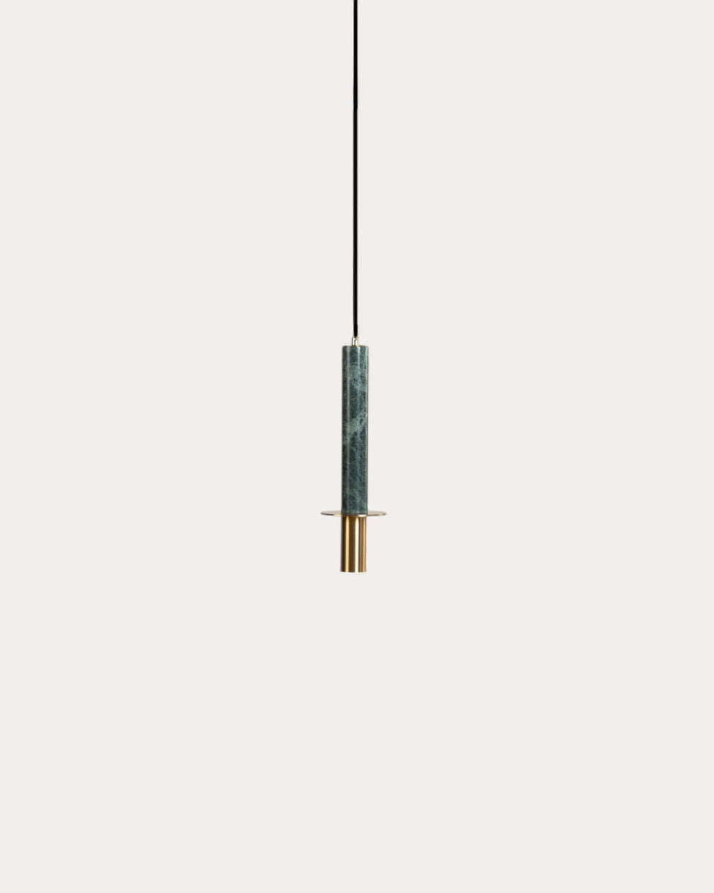 LED metal pendant light with Hikaru marble