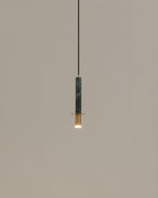 LED metal pendant light with Hikaru marble