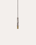 LED metal pendant light with Hikaru marble