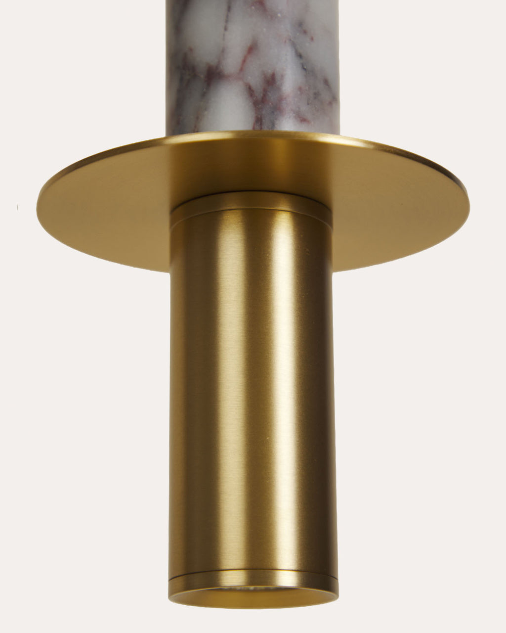 LED metal pendant light with Hikaru marble