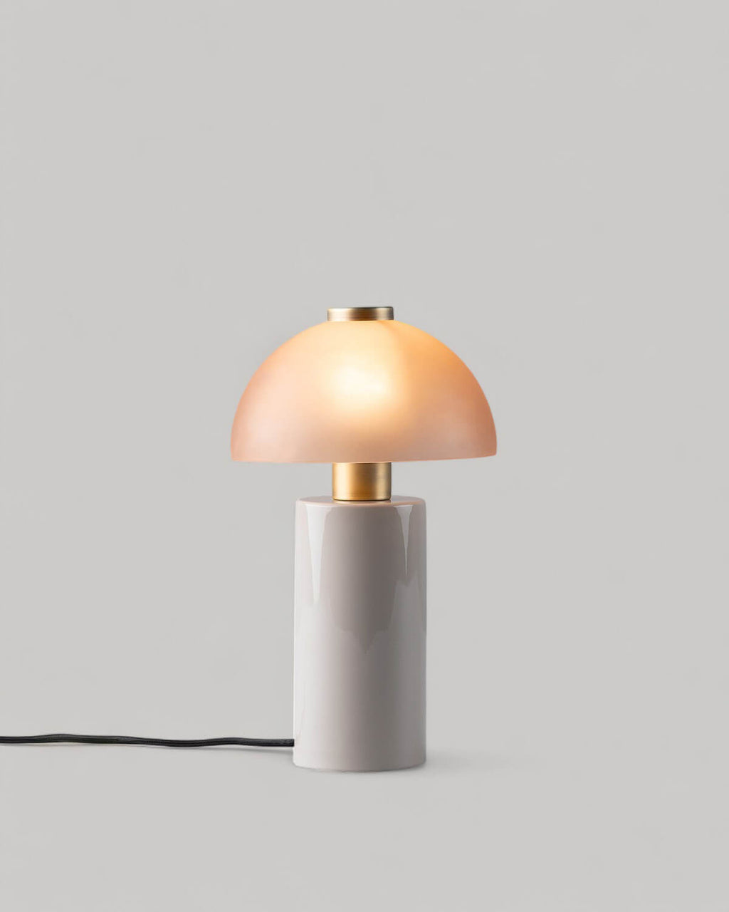 Table lamp Ø19.5 cm in metal and glass Seta Vidre