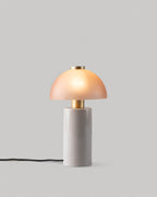 Table lamp Ø19.5 cm in metal and glass Seta Vidre