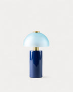 Table lamp Ø19.5 cm in metal and glass Seta Vidre