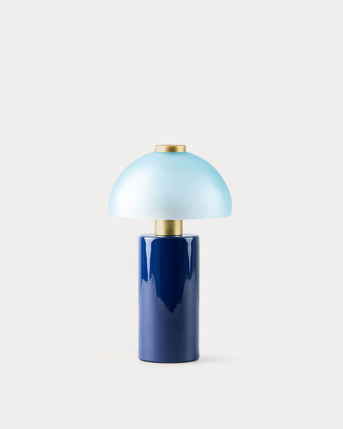 Table lamp Ø19.5 cm in metal and glass Seta Vidre