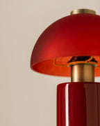 Table lamp Ø19.5 cm in metal and glass Seta Vidre