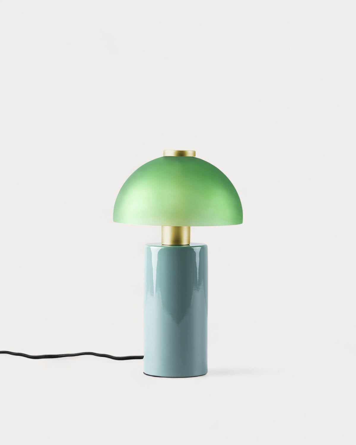 Table lamp Ø19.5 cm in metal and glass Seta Vidre