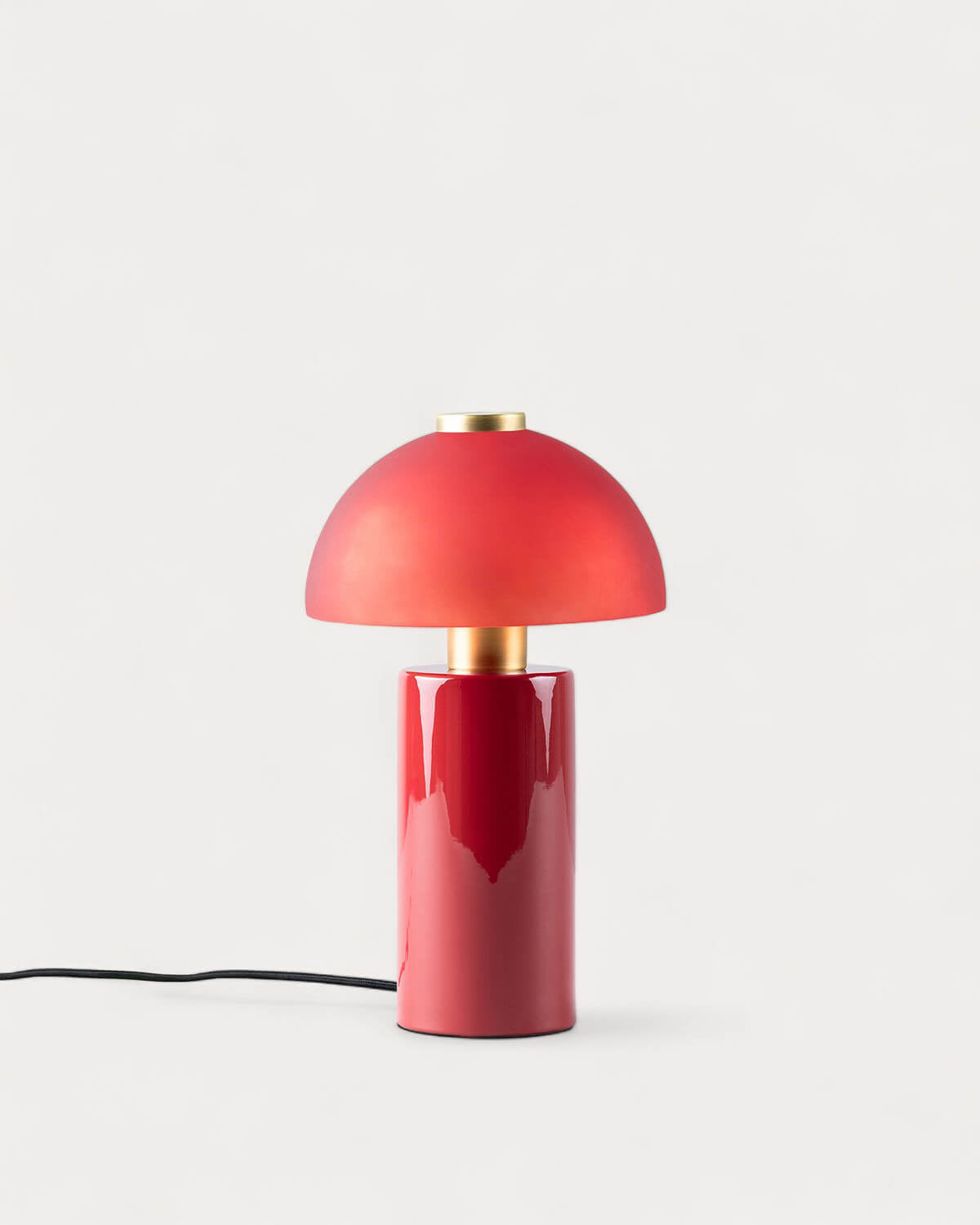 Table lamp Ø19.5 cm in metal and glass Seta Vidre