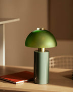 Table lamp Ø19.5 cm in metal and glass Seta Vidre