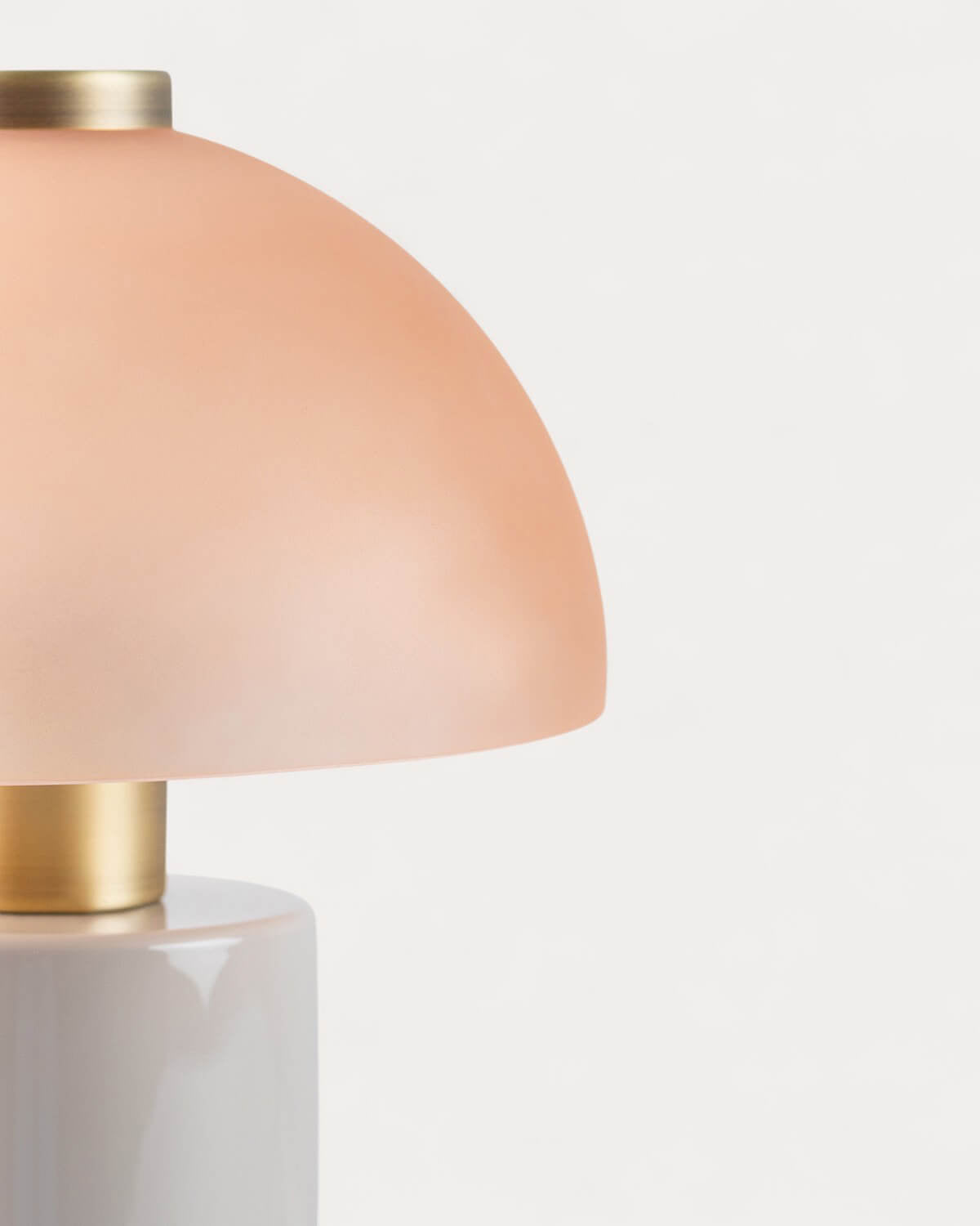 Table lamp Ø19.5 cm in metal and glass Seta Vidre