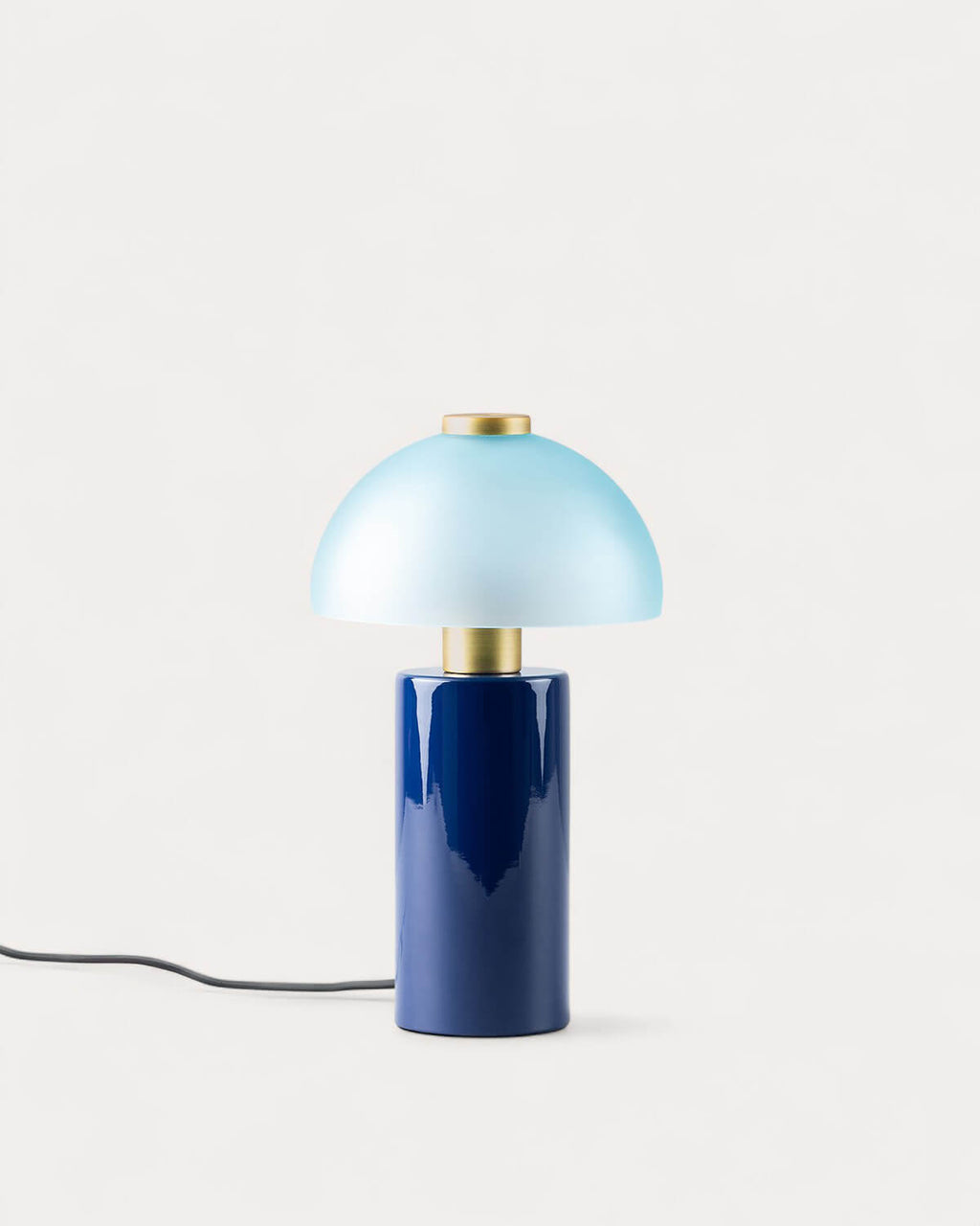 Table lamp Ø19.5 cm in metal and glass Seta Vidre