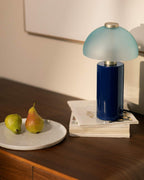 Table lamp Ø19.5 cm in metal and glass Seta Vidre
