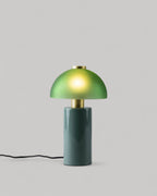 Table lamp Ø19.5 cm in metal and glass Seta Vidre