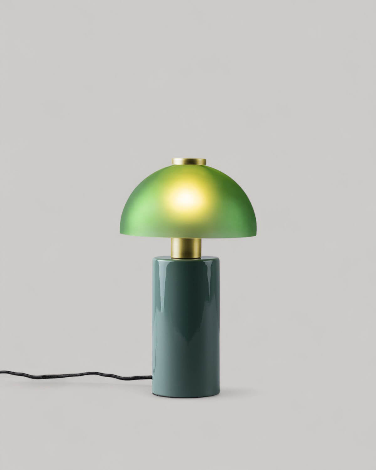 Table lamp Ø19.5 cm in metal and glass Seta Vidre