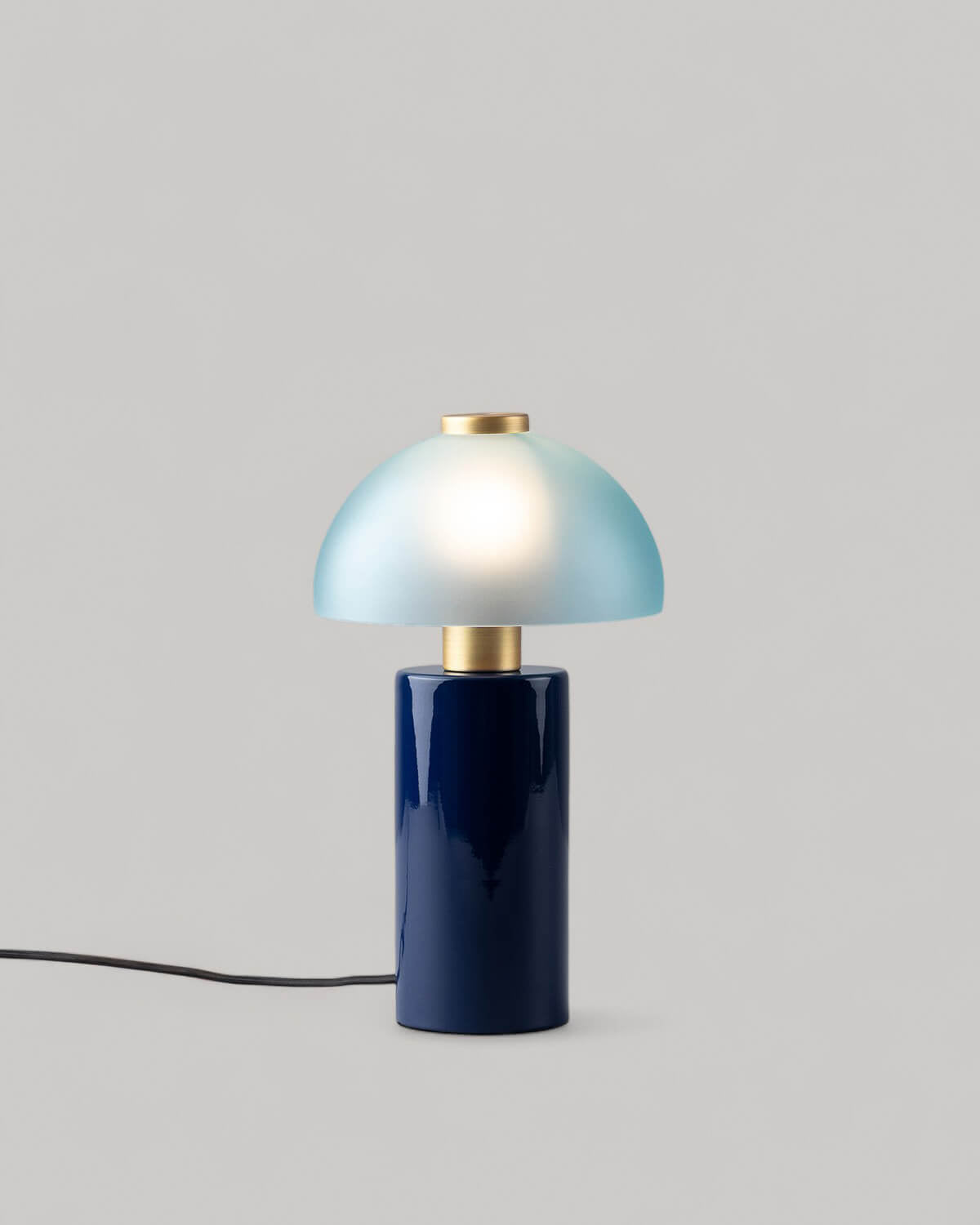 Table lamp Ø19.5 cm in metal and glass Seta Vidre