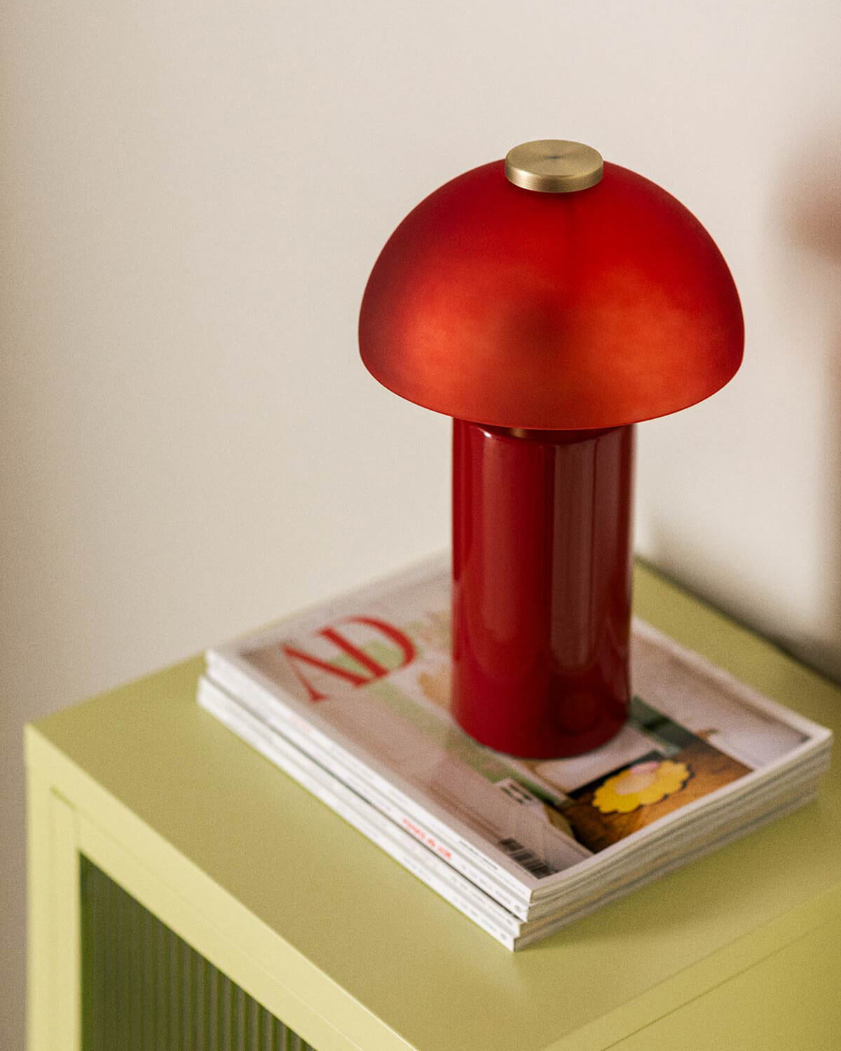 Table lamp Ø19.5 cm in metal and glass Seta Vidre