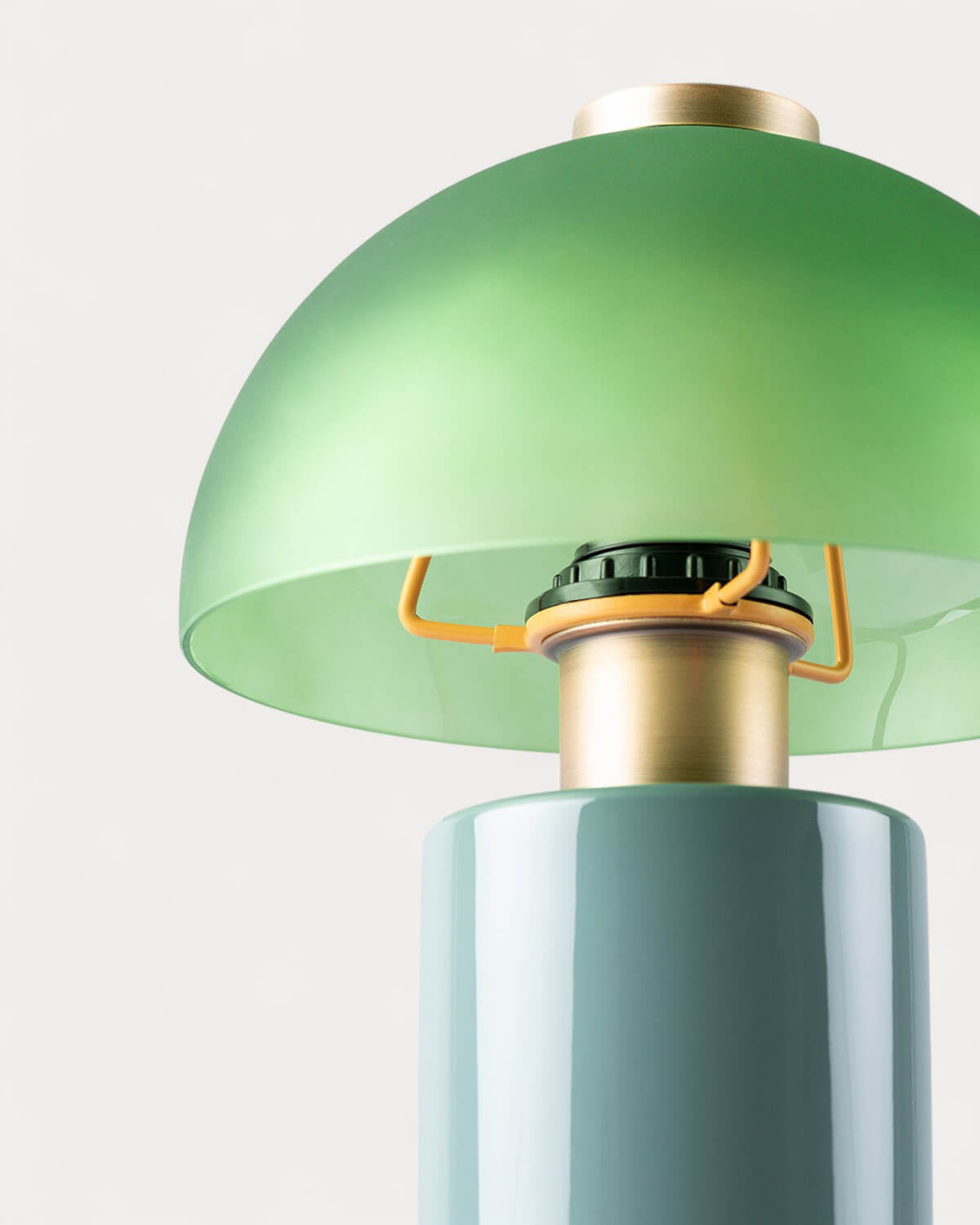 Table lamp Ø19.5 cm in metal and glass Seta Vidre