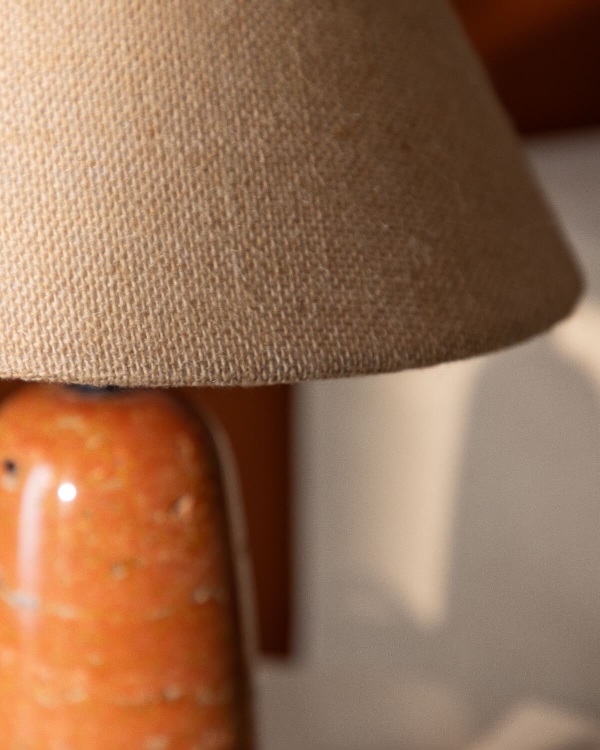 Adlai travertine marble and linen table lamp