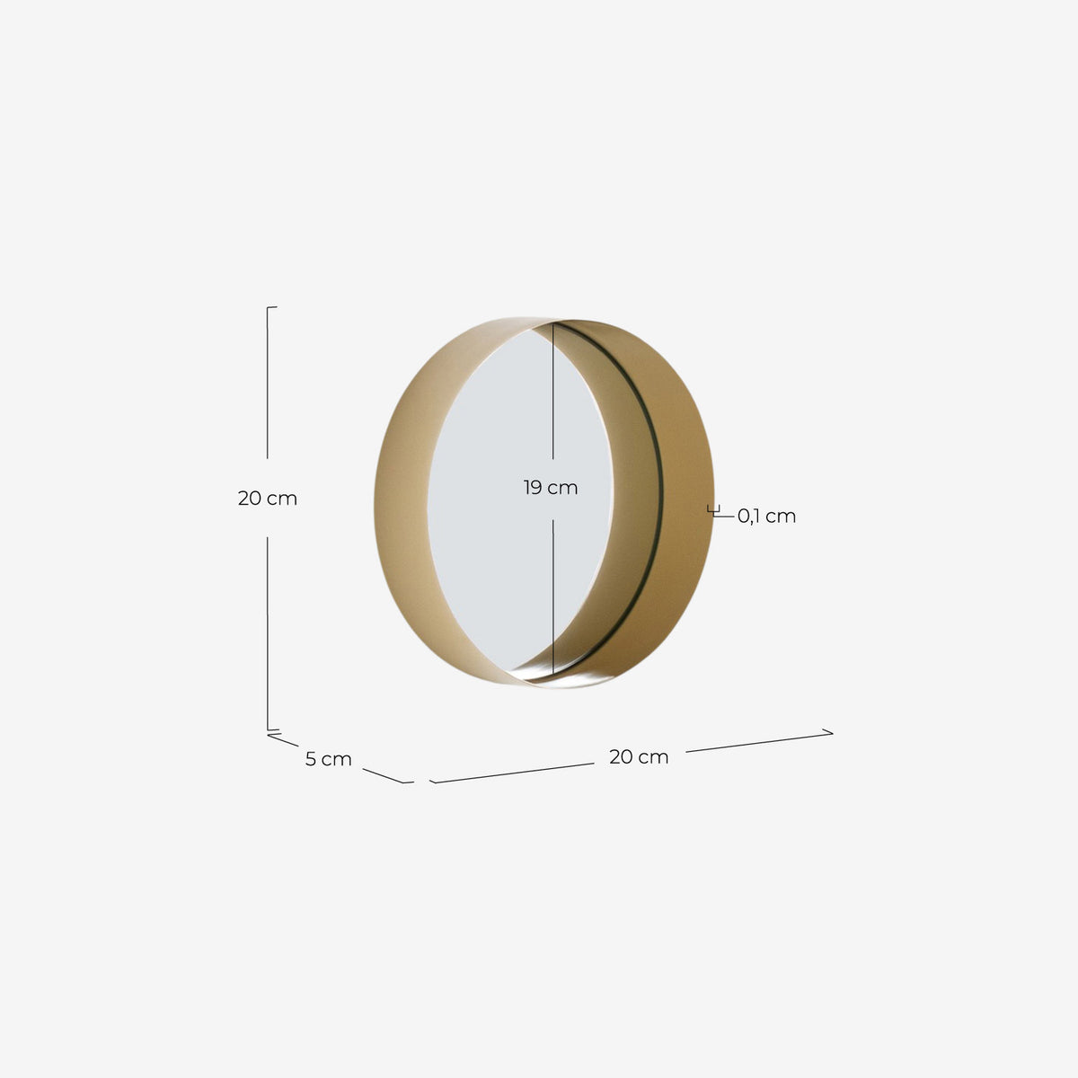 Set of 3 round metal wall mirrors Esdras