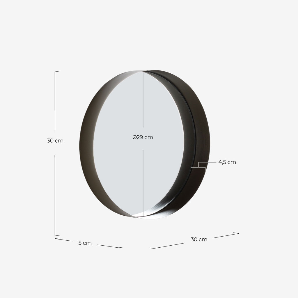 Set of 3 round metal wall mirrors Esdras