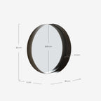 Set of 3 round metal wall mirrors Esdras