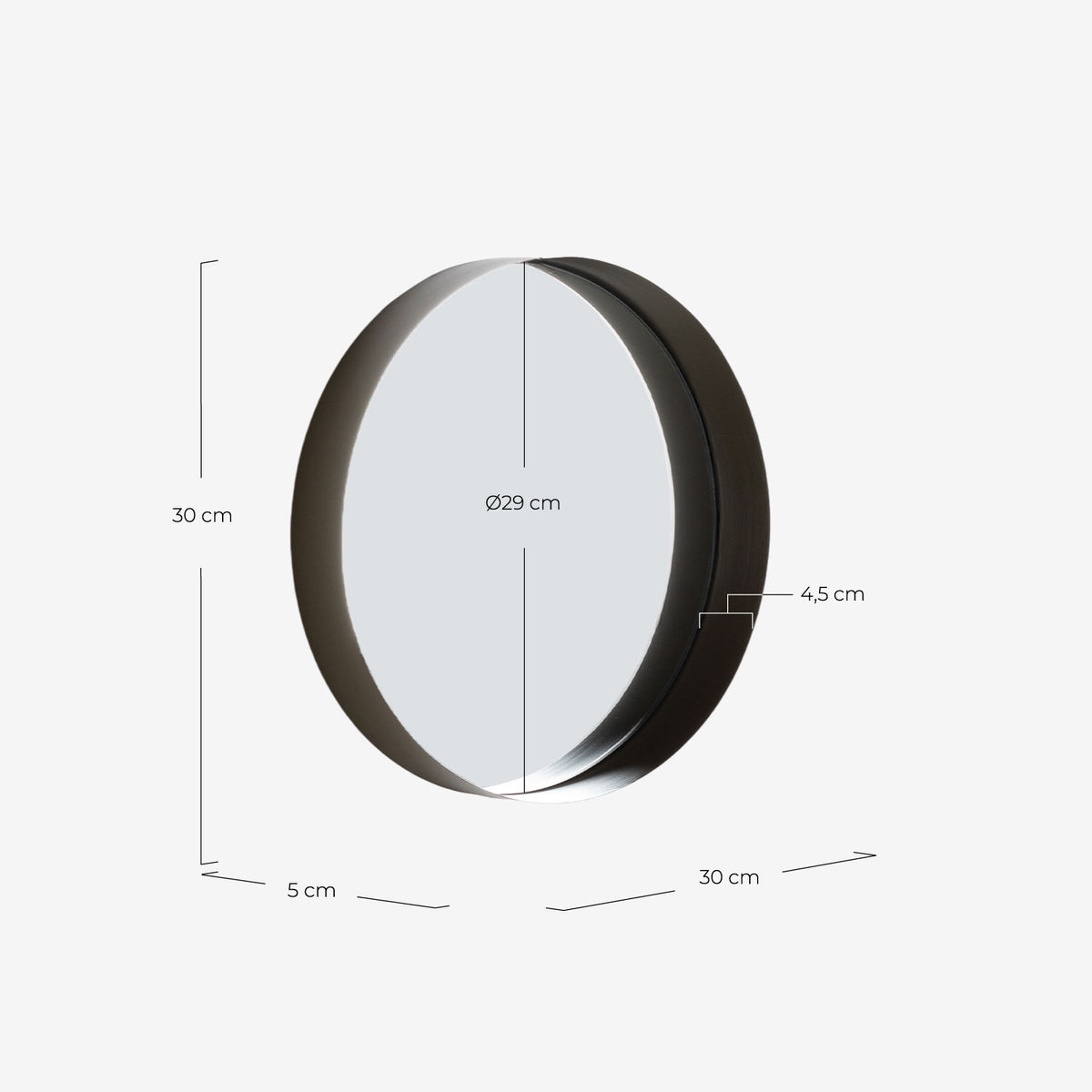 Set of 3 round metal wall mirrors Esdras