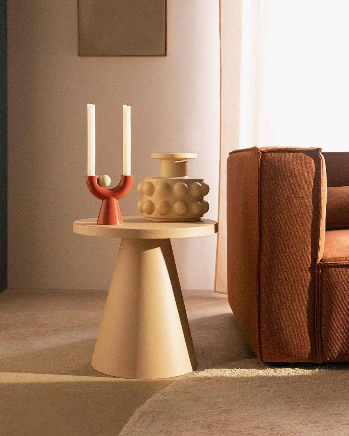 Remor round metal side table Ø46 cm