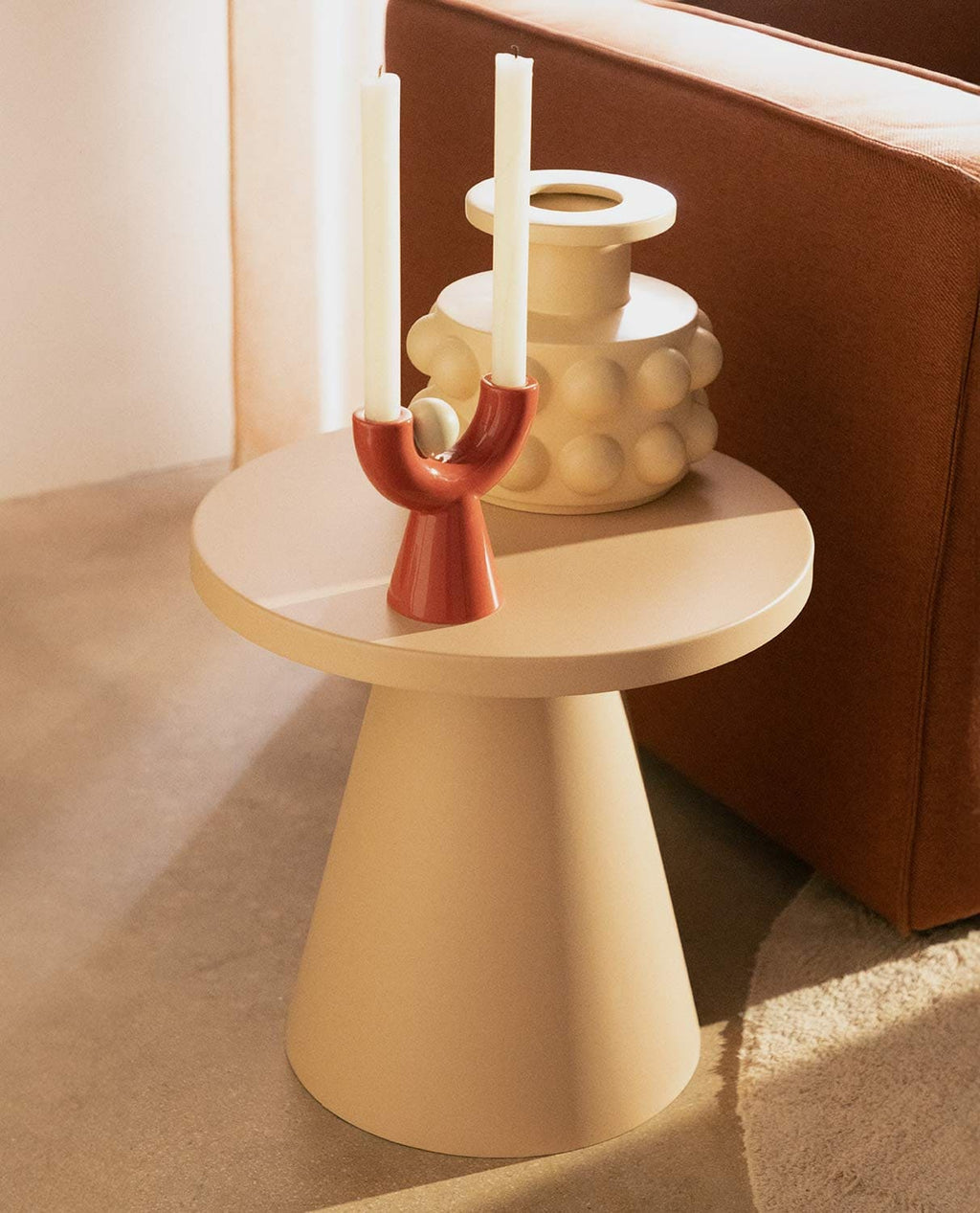 Remor round metal side table Ø46 cm