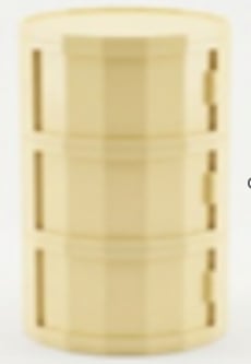Round side table Ø37 cm with storage in ABS Madikke