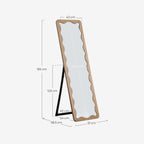 Arali wooden rectangular standing mirror 165x51 cm